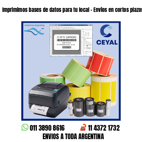 Imprimimos bases de datos para tu local – Envíos en cortos plazos!