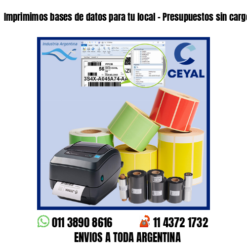 Imprimimos bases de datos para tu local – Presupuestos sin cargo!
