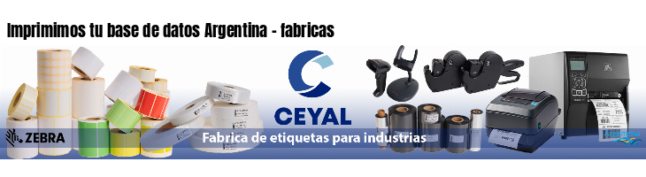 Imprimimos tu base de datos Argentina - fabricas