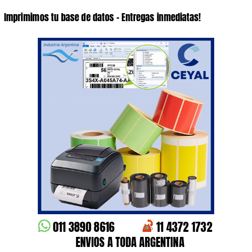 Imprimimos tu base de datos – Entregas inmediatas!