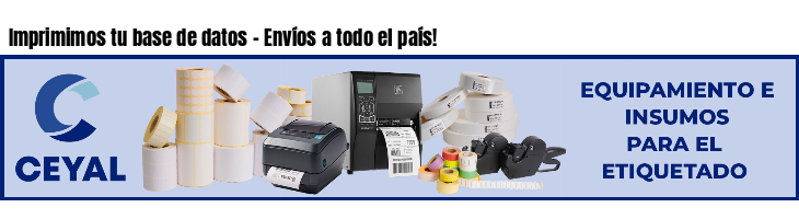 Imprimimos tu base de datos - Envíos a todo el país!