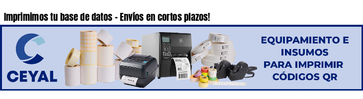 Imprimimos tu base de datos - Envíos en cortos plazos!