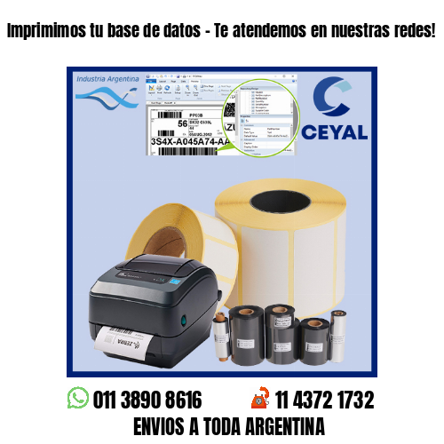 Imprimimos tu base de datos – Te atendemos en nuestras redes!