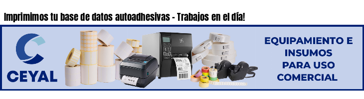 Imprimimos tu base de datos autoadhesivas - Trabajos en el día!