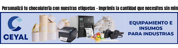 Personalizá tu chocolatería con nuestras etiquetas - Imprimís la cantidad que necesites sin mínimos!