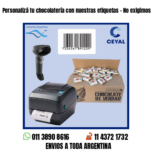 Personalizá tu chocolatería con nuestras etiquetas – No exigimos mínimos!