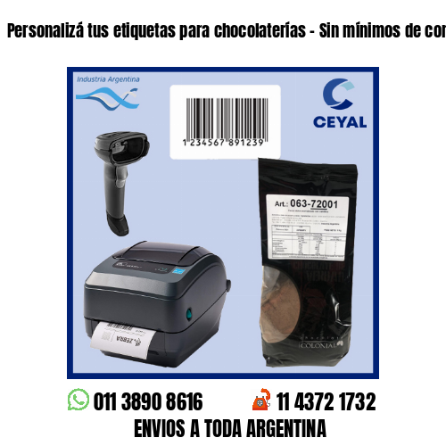 Personalizá tus etiquetas para chocolaterías – Sin mínimos de compra!