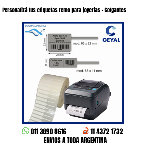 Personalizá tus etiquetas remo para joyerías – Colgantes