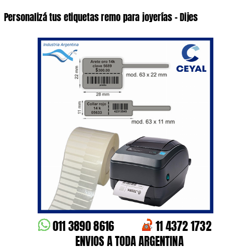 Personalizá tus etiquetas remo para joyerías – Dijes