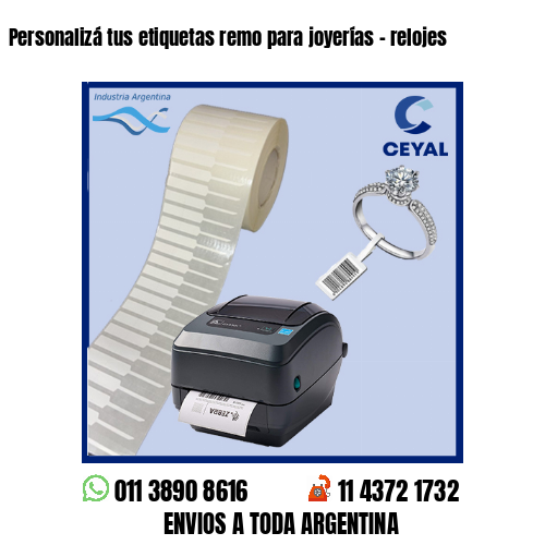 Personalizá tus etiquetas remo para joyerías – relojes
