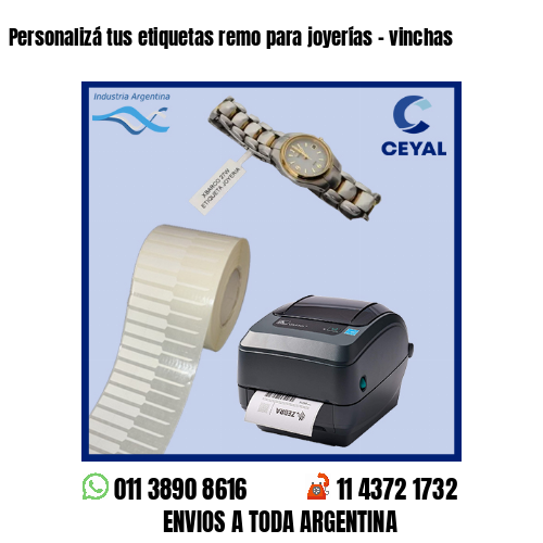 Personalizá tus etiquetas remo para joyerías – vinchas