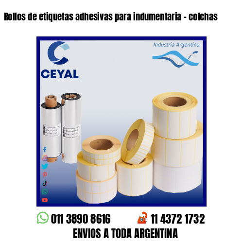 Rollos de etiquetas adhesivas para indumentaria – colchas