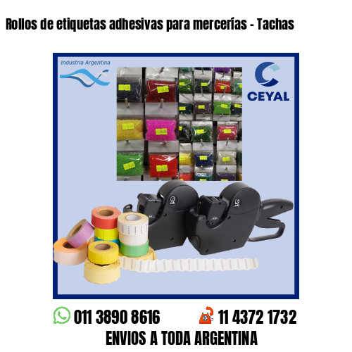 Rollos de etiquetas adhesivas para mercerías – Tachas