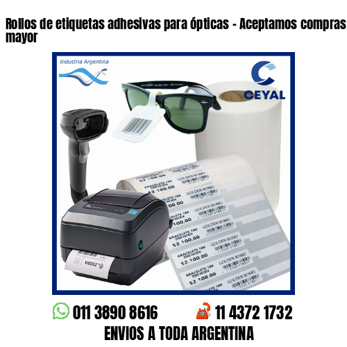Rollos de etiquetas adhesivas para ópticas – Aceptamos compras al por menor y mayor
