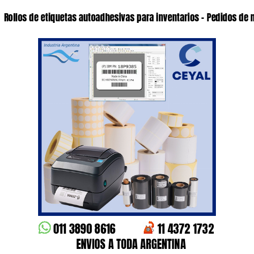 Rollos de etiquetas autoadhesivas para inventarios – Pedidos de mercadería