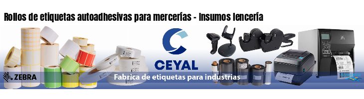 Rollos de etiquetas autoadhesivas para mercerías - Insumos lencería