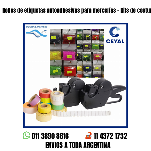 Rollos de etiquetas autoadhesivas para mercerías – Kits de costura