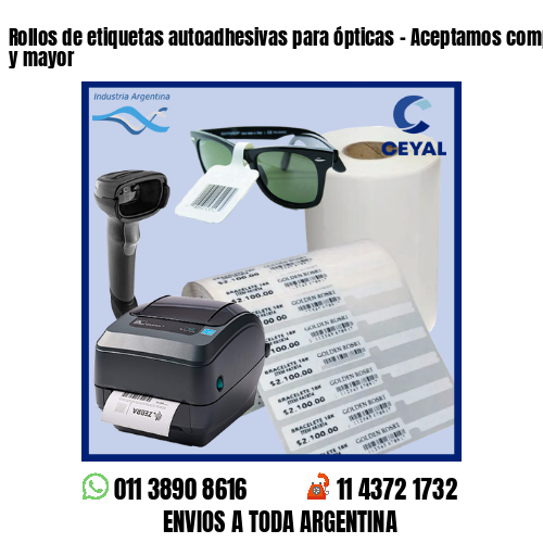 Rollos de etiquetas autoadhesivas para ópticas – Aceptamos compras al por menor y mayor