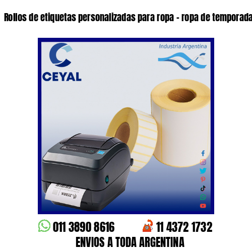 Rollos de etiquetas personalizadas para ropa – ropa de temporada