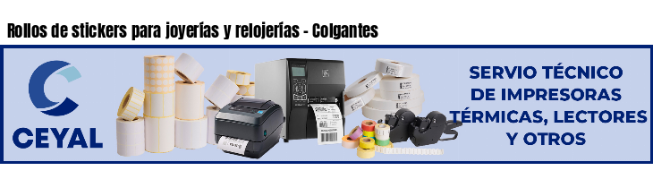 Rollos de stickers para joyerías y relojerías - Colgantes