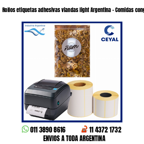 Rollos etiquetas adhesivas viandas light Argentina – Comidas congeladas