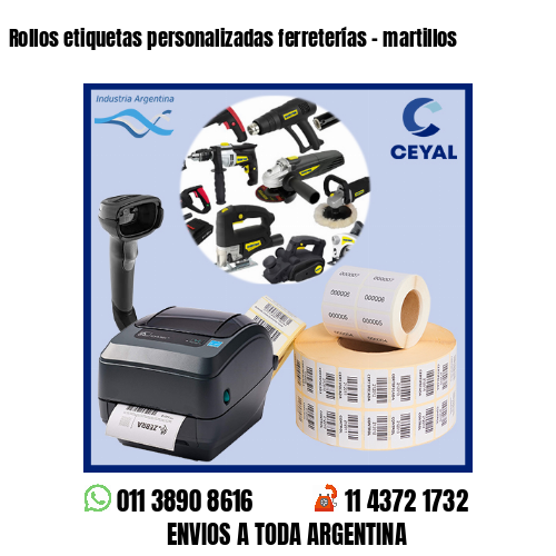 Rollos etiquetas personalizadas ferreterías – martillos