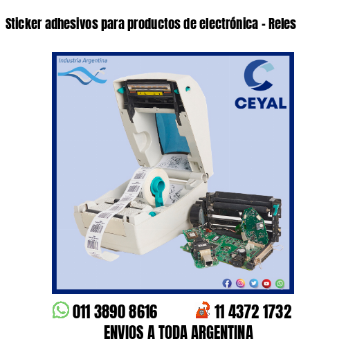 Sticker adhesivos para productos de electrónica – Reles