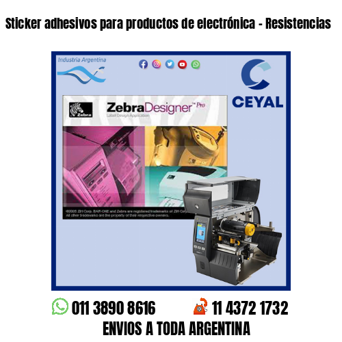 Sticker adhesivos para productos de electrónica – Resistencias