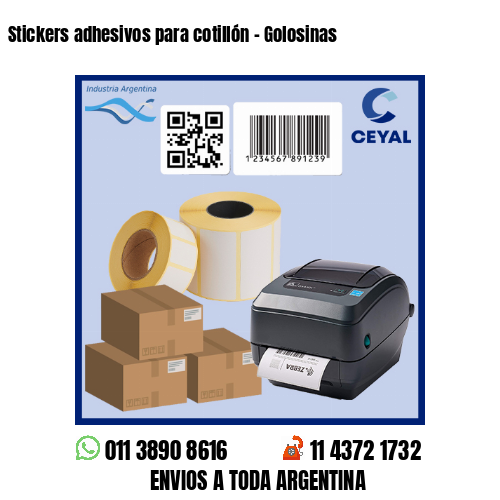 Stickers adhesivos para cotillón – Golosinas