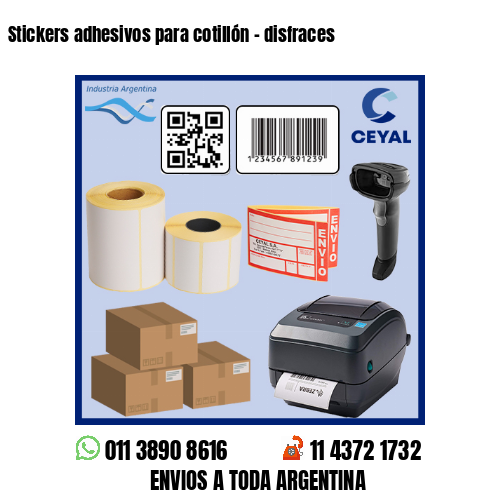 Stickers adhesivos para cotillón – disfraces