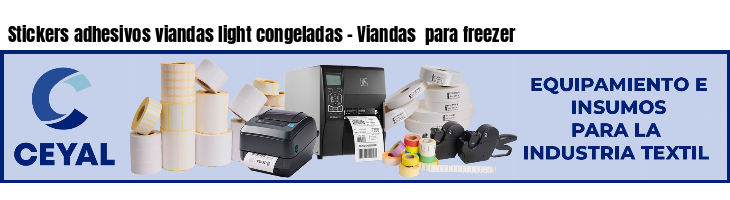 Stickers adhesivos viandas light congeladas - Viandas  para freezer