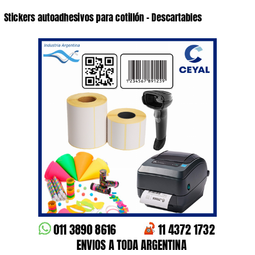 Stickers autoadhesivos para cotillón – Descartables