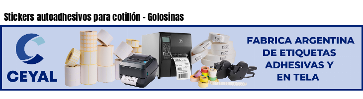 Stickers autoadhesivos para cotillón - Golosinas