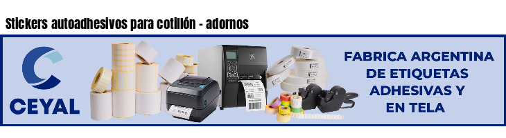 Stickers autoadhesivos para cotillón - adornos