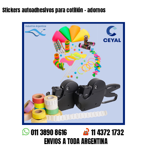 Stickers autoadhesivos para cotillón – adornos