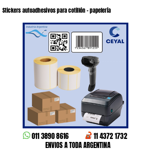 Stickers autoadhesivos para cotillón – papelería