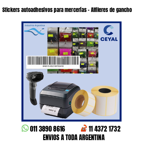 Stickers autoadhesivos para mercerías – Alfileres de gancho