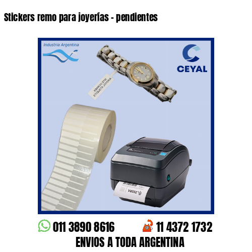 Stickers remo para joyerías – pendientes