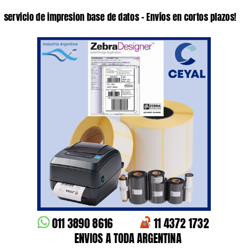 servicio de impresion base de datos – Envíos en cortos plazos!