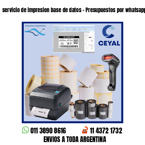 servicio de impresion base de datos – Presupuestos por whatsapp!