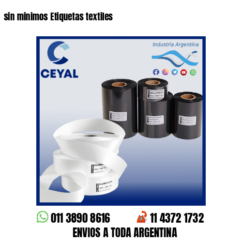 sin minimos Etiquetas textiles