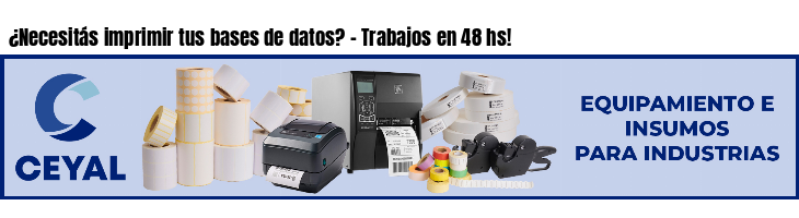 ¿Necesitás imprimir tus bases de datos? - Trabajos en 48 hs!