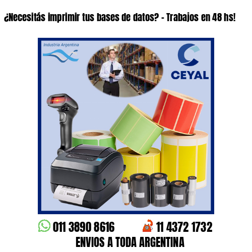 ¿Necesitás imprimir tus bases de datos? – Trabajos en 48 hs!