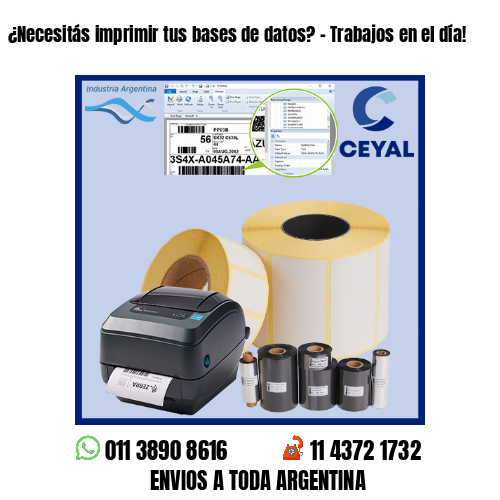 ¿Necesitás imprimir tus bases de datos? – Trabajos en el día!