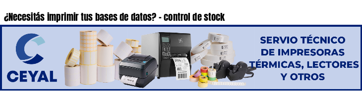 ¿Necesitás imprimir tus bases de datos? - control de stock