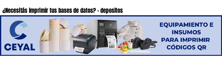 ¿Necesitás imprimir tus bases de datos? - depositos