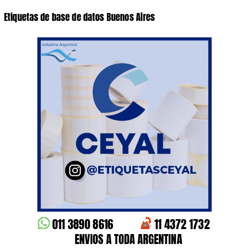 Etiquetas de base de datos Buenos Aires 