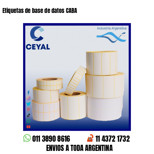 Etiquetas de base de datos CABA