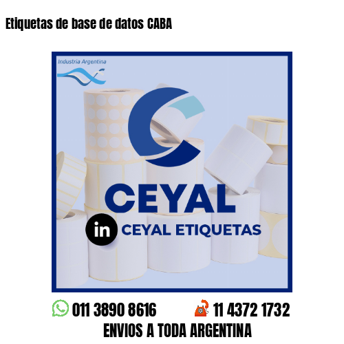 Etiquetas de base de datos CABA 