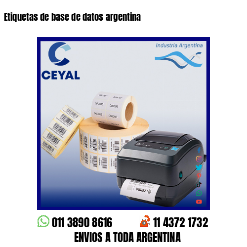 Etiquetas de base de datos argentina